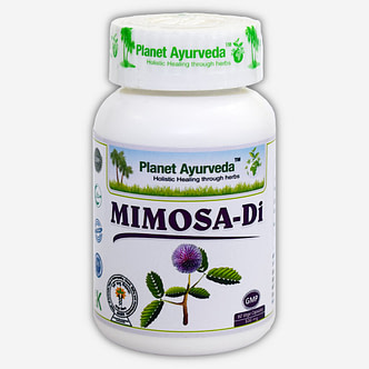 Planet Ayurveda Mimosa-Di capsules (Lajwanti, Mimosa Pudica, Kruidje-roer-me-niet) helpt zwellingen en bloedingen te verminderen, versnelt de genezing van wonden en zweren en bevordert weefselregeneratie.