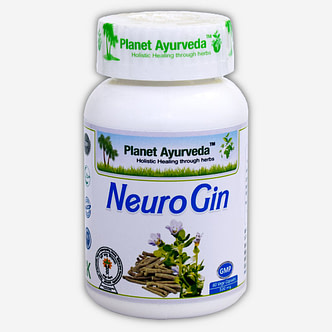 Planet Ayurveda NeuroGin capsules, effectieve kruiden om het zenuwstelsel te ondersteunen bij alle neurologische aandoeningen