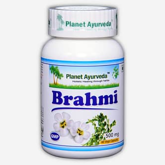 Planet Ayurveda Brahmi capsules. (Bacopa Monnieri) Voor de ondersteuning van de hersenen, zenuwen, geheugen en concentratie.
